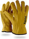 Kapriol Driver Work Gloves Yellow Leather