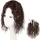 Damen Topper Toupé Kopfhaut Menschliche Haare Dunkle Kastanienbraune Lockige Locken 12 Zoll