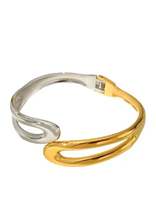 Damentäuberarmband mit Mutti-Design aus vergoldetem Stahl