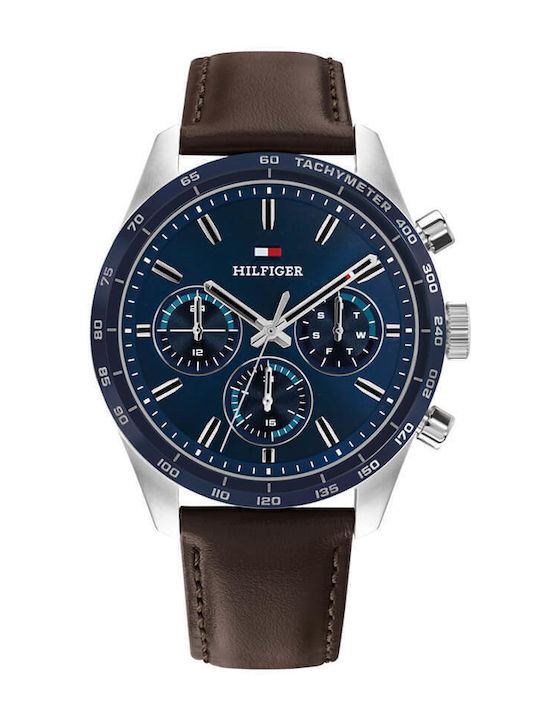 Tommy Hilfiger Men's Battery Watch Brown