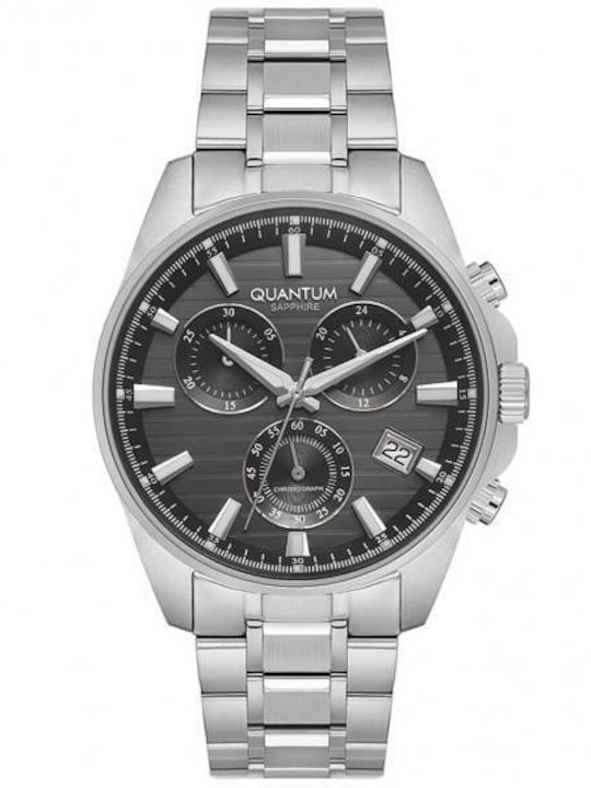 Quantum Quantum Powertech Ceas Analogic Cronograf Indicație a Datei Oțel Inoxidabil Brățară din Metal 42 Mm