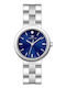 Womens Battery Watch With Blue Metal Bracelet