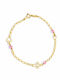 Ioannis Kosmima Kids Bracelet From 9K Gold With Cross Heart And Stones