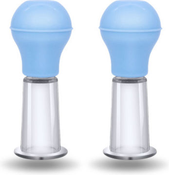 Delicate Nipple & Clitoris Pump Set Transparent Blue