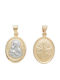 Daskalakis Pendant Kids Charm with Virgin Mary in 9K Gold 24640041