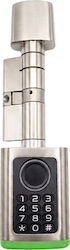 N.S.KEY KNB CYL TTLOCK Ηλεκτρονική Κλειδαριά με Bluetooth & Password 60-120mm Ασημί