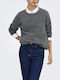 Women's Long Sleeve Grey Blouse