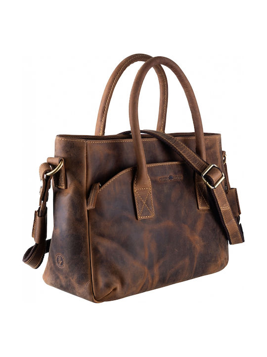 Leather Women's Shoulder Bag Brown