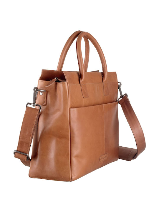 Greenburry Leder Damen Schultertasche Tabac Braun