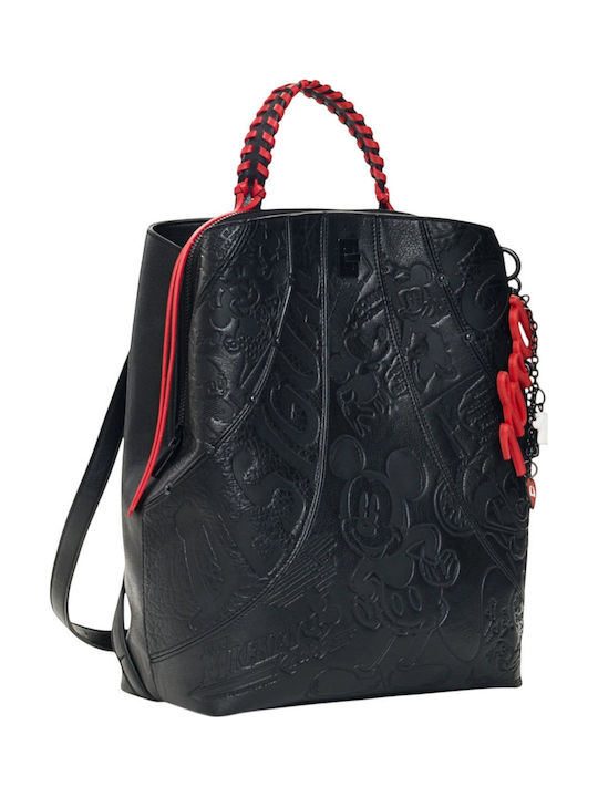 Mickey Knitted Women's Backpack Set Black