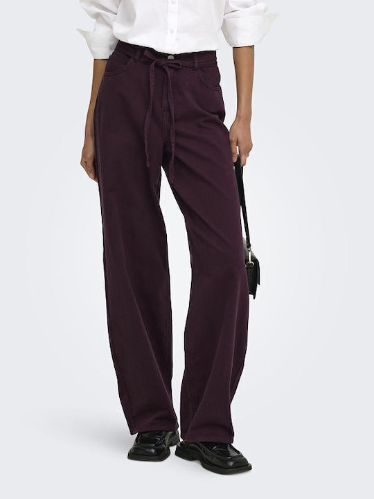 Women's Burgundy Jean Pants