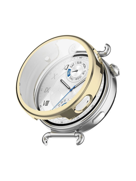 Bizonmobile Felipe Husă cu Protecție pentru Ecran Compatibilă cu Huawei Watch Gt6 41mm Auriu