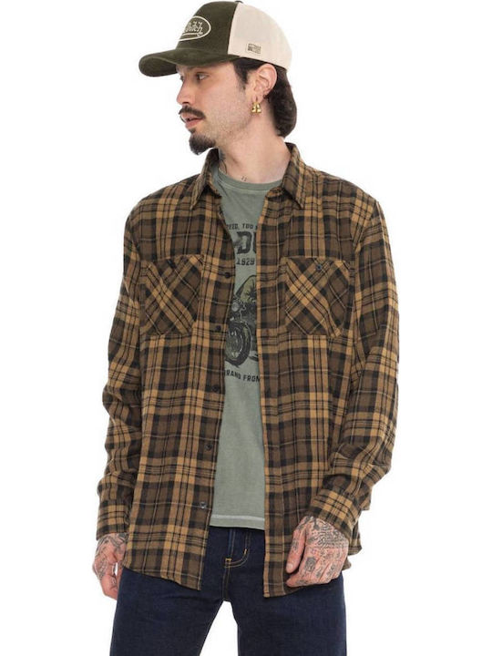 Von Dutch Cămașă Flanelă Maro