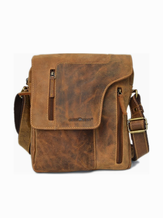Leder Damen Schultertasche Braun