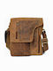 Leder Damen Schultertasche Braun