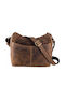 Leather Women's Shoulder Bag Brown