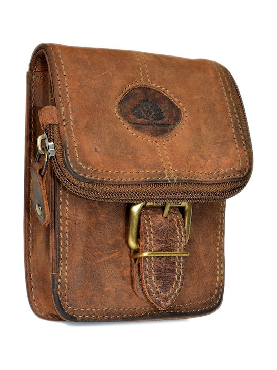 Greenburry Geantă de Umăr / Crossbody pentru Bărbați din Piele Bej
