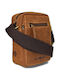 Geantă bărbătească din piele de umăr / tip crossbody bej