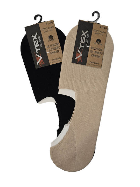 Vtex Socks Ανδρικές Κάλτσες Μαύρο/μπεζ 2Pack
