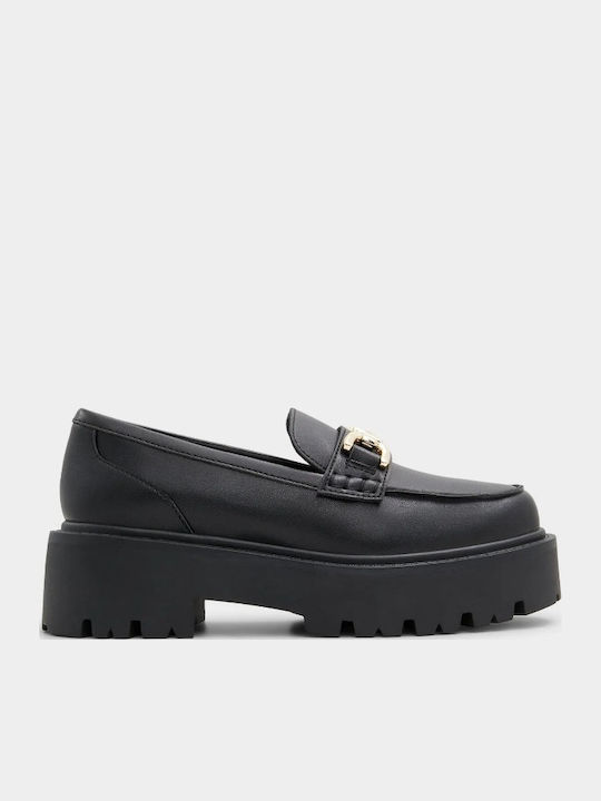 Leather Women's Loafers In Black Colour