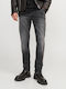Glenn Men's Elastic Slim Fit Black Jeans Pants