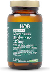 Holland & Barrett Χηλικό Δισγλυκινικό Μαγνήσιο 1250mg 60 κάψουλες Holland & Barrett Χηλικό Δισγλυκινικό Μαγνήσιο 1250mg 60 κάψουλες