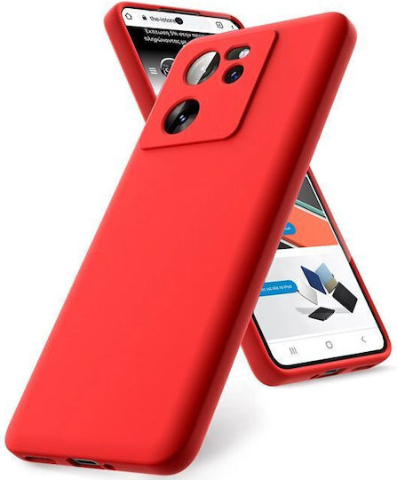 Orso Гумена Силиконова Задна Корица Червена Xiaomi 13T Pro