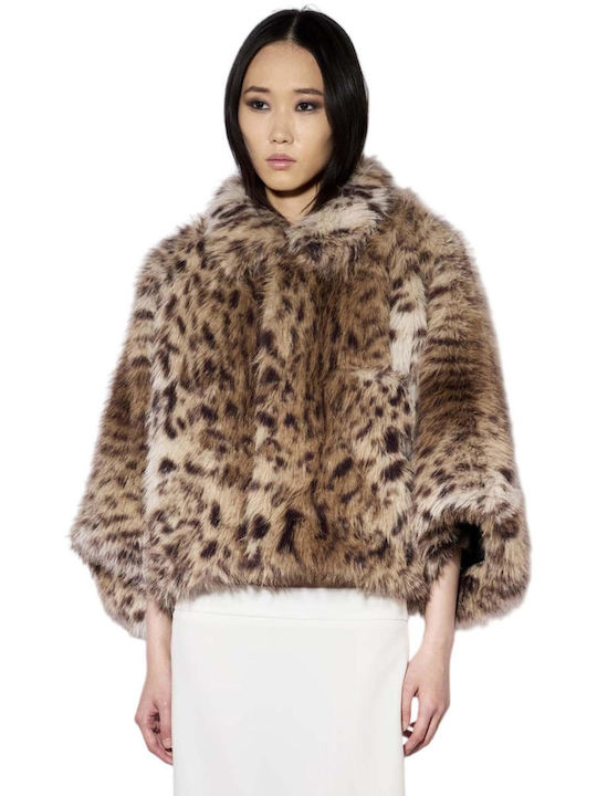 Short Women's Beige Fur