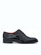 Handgefertigte Herrenschuhe aus schwarzem Lackleder