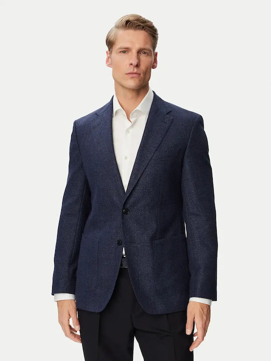 Hutson Herrenanzugsjacke mit Schlank Passform Blau