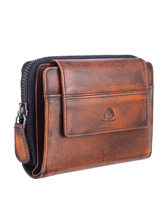 Greenburry Kleines Leder Damenbrieftasche Tabac