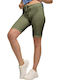 Damen Fahrrad Leggings Khaki