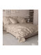 Charalambidis Textiles Salonica Σεντόνι Μονό με Λάστιχο 100x200+30εκ. Μπεζ