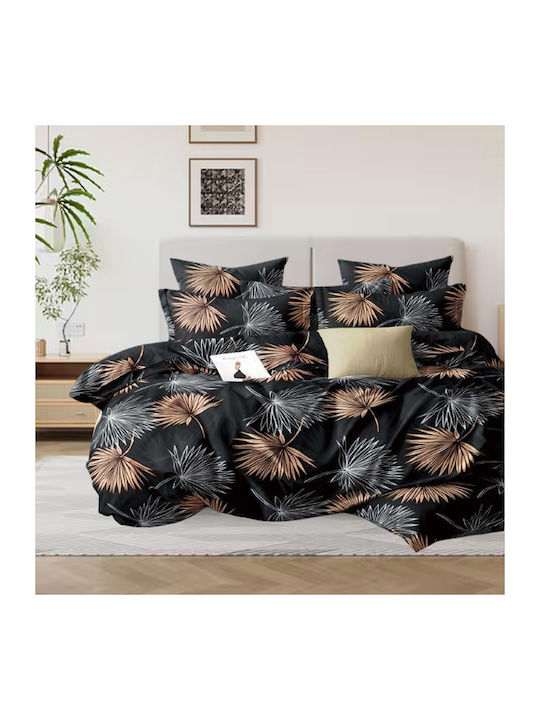 SpitiBazaar Royal Module Cearceafuri De Pat Super Duble Cu Hugger Din Cauciuc 160x200+30cm Negru 4 Buc