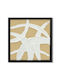 Canvas Painting Brown White Geometric Designs 40x40x2.3