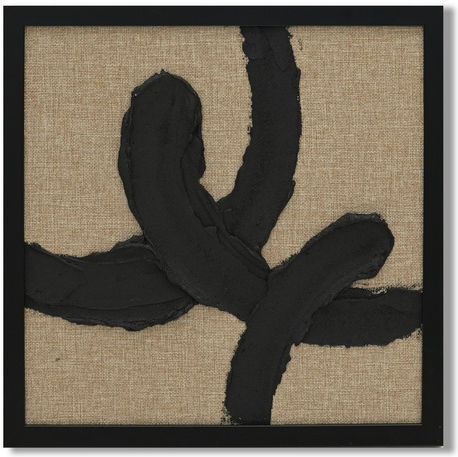 Panou Pânză Maro Negru Modele Geometrice 40x40x2.3