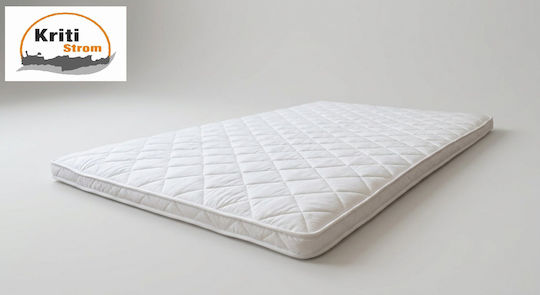Kriti Strom Mattress Topper Semi-Double Foam Impregnated with Aloe Vera and Fitting Straps 120x200cm
