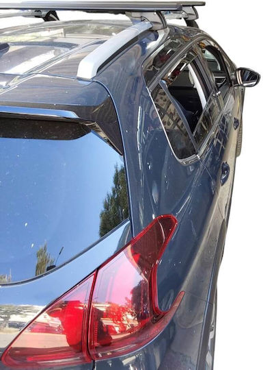 Menabo Aluminum Car Roof Bars Fender for Peugeot 2008 2013>2019 Set with Roof Rack Legs and Lock Black MP.P2008.17
