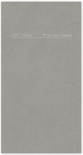 adBook Tägliche Tagesordnung 2027 Beige Grau 9x17cm