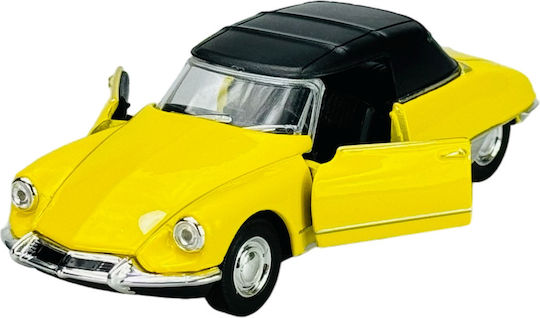 Welly Old Timer Citroen Ds 19 Cabriolet Galben Cu Acoperiș 1:34 42398