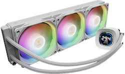 Gamdias Aura GL Digital Wasserkühlung AIO CPU mit 3 Lüfter 120mm und ARGB Beleuchtung Weiße Gamdias Aura GL Digital Wasserkühlung AIO CPU mit 3 Lüfter 120mm und ARGB Beleuchtung Weiße