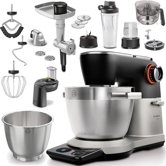 Bosch MUM Serie 8 Κουζινομηχανή 1800W με Ανοξείδωτο Κάδο 6lt Inox