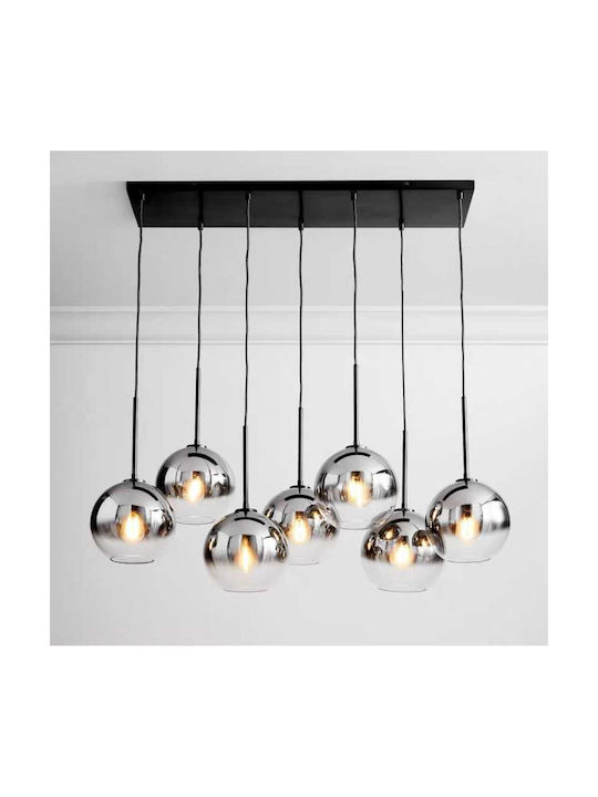 Silber Schwarze Deckenleuchte E27*7 Max 60w Globe Bulb 20cm