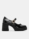 Spitze Zehe Pumps mit Hochem Absatz Schwarz