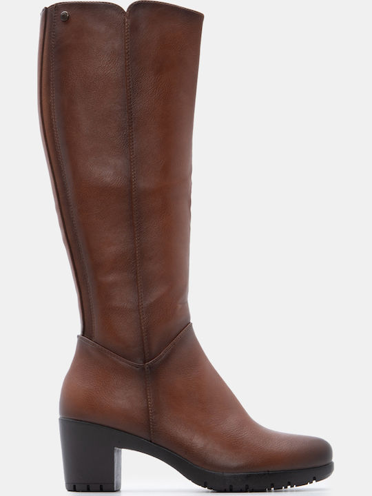 Luigi Wildleder Damenstiefel mit mittlerem Absa...