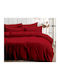 MayHome Σετ Πάπλωμα Μονό 160x240εκ. Polycotton Κόκκινο 350 GSM