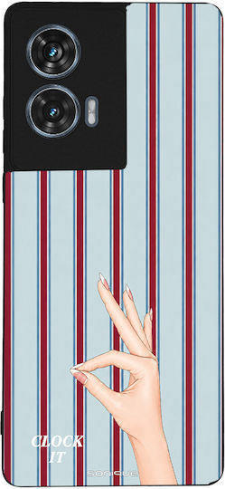 Sonique Stripe Stories Series Mobile Phone Case Motorola Edge 50 Fusion 5G Clock It