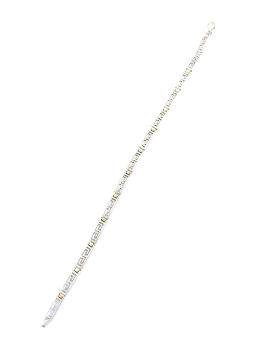 PS Silver Damen Armband Kette mit Maianros Design aus Silber 21cm