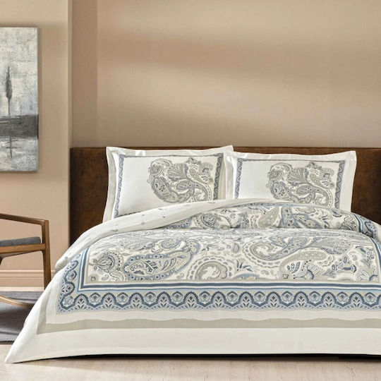 Tac Set Huse Pentru Pilote 100% Bumbac 200x220cm Dublu Cu 2 Fețe De Pernă & 1 Cearșaf Ivory