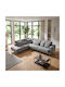 Maliva Ecke Sofa mit Rechte Ecke Grau 280x210x100cm
